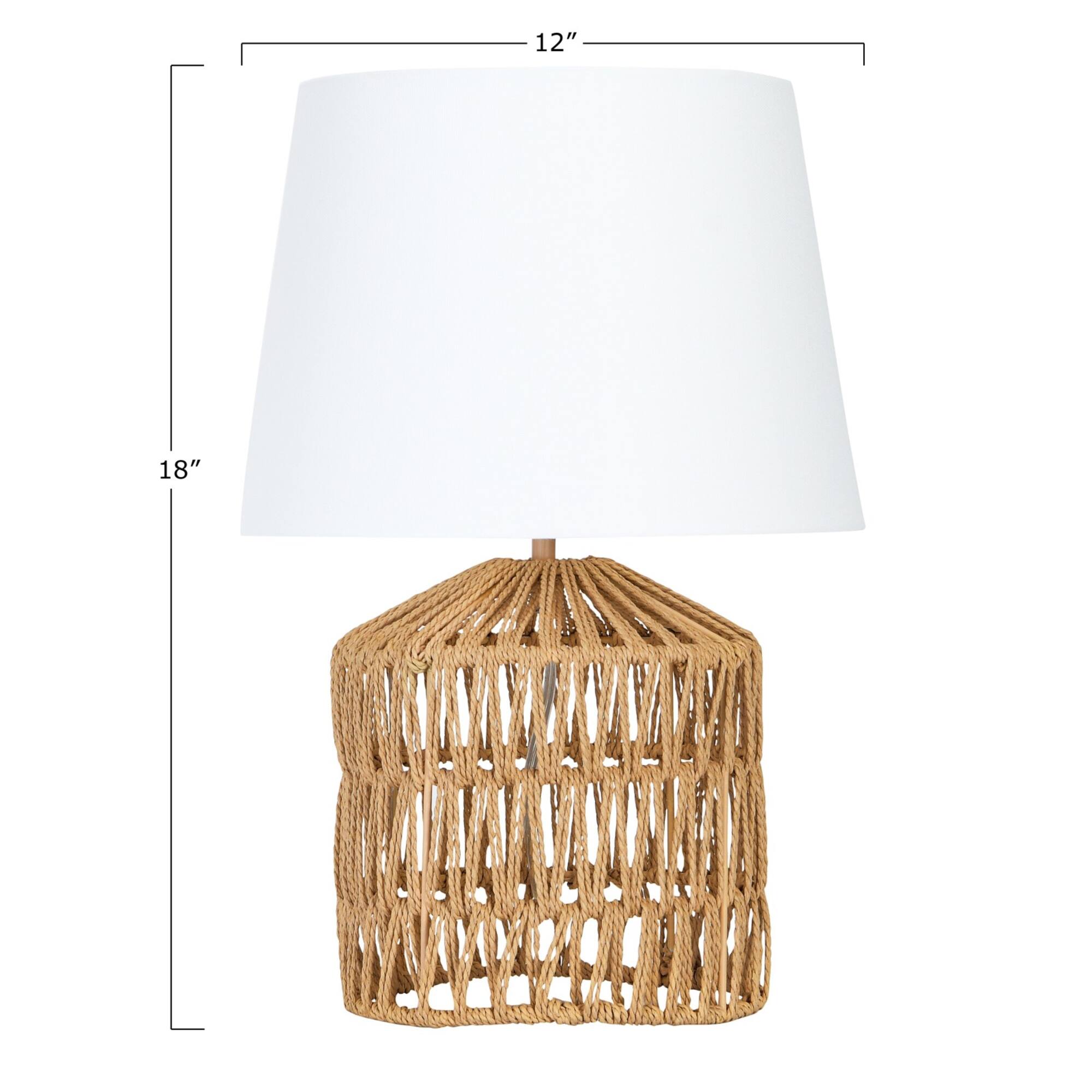 Hello Honey® 18" Drum-Shaped Rope Table Lamp